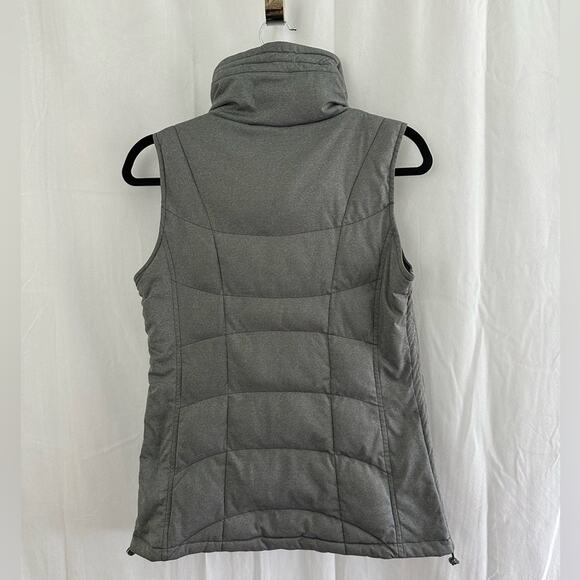 Athleta Womens Gray Zip Up Puffer Vest w/ Funnel Neck Size Small - Picture 5 of 6